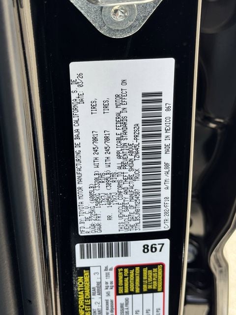 2026 Toyota Tacoma SR5