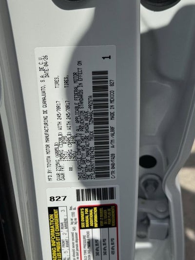 2026 Toyota Tacoma SR
