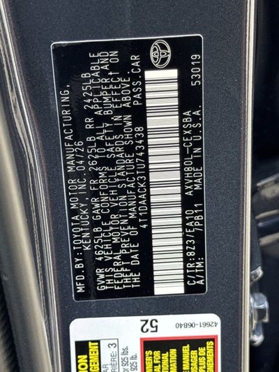 2026 Toyota Camry SE