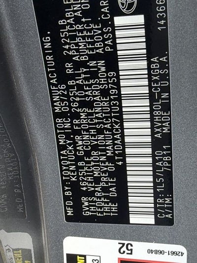 2026 Toyota Camry XLE