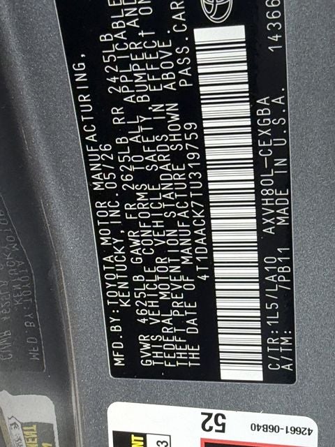 2026 Toyota Camry XLE