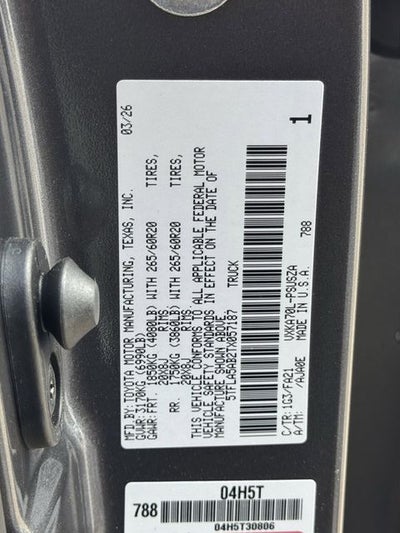 2026 Toyota Tundra SR5