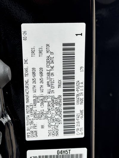 2026 Toyota Tundra SR5