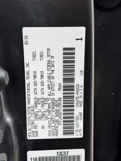 2026 Toyota Tundra SR5