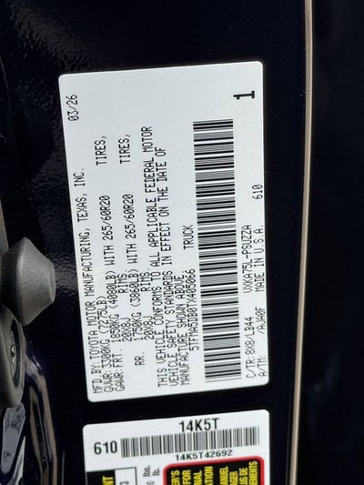 2026 Toyota Tundra 1794 Edition