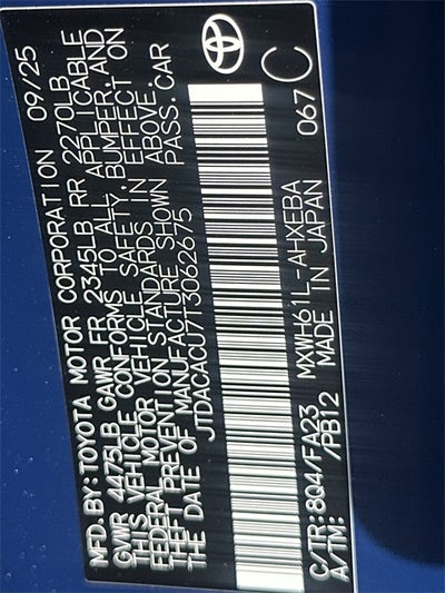 2026 Toyota Prius Plug-in Hybrid SE