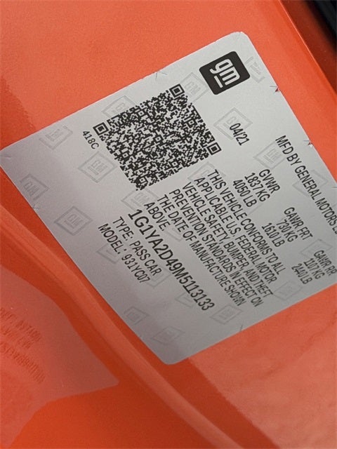 2021 Chevrolet Corvette Stingray 1LT