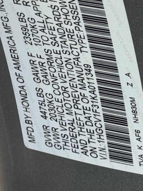 2019 Honda Accord Sport