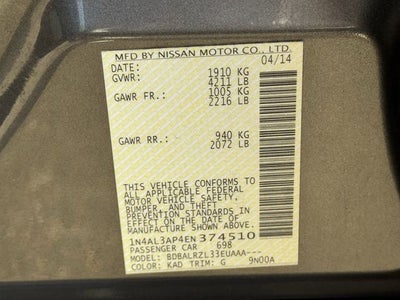 2014 Nissan Altima 2.5 S