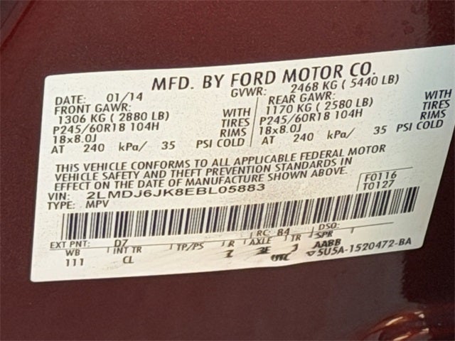 2014 Lincoln MKX Base