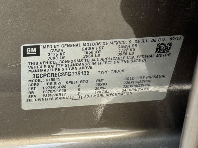 2015 Chevrolet Silverado 1500 LT LT1