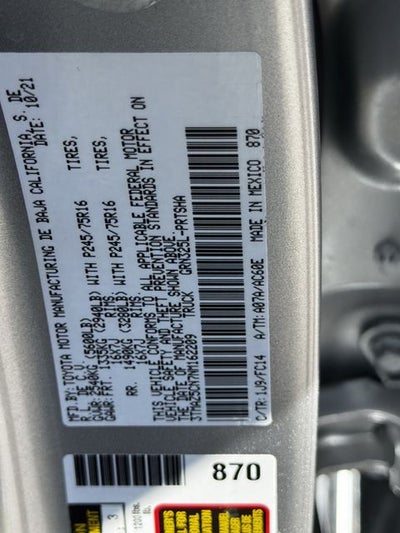 2022 Toyota Tacoma SR5 V6