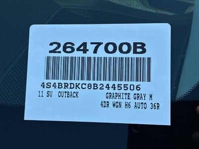 2011 Subaru Outback 3.6R Limited