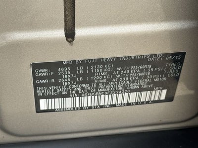 2015 Subaru Outback 2.5i Limited