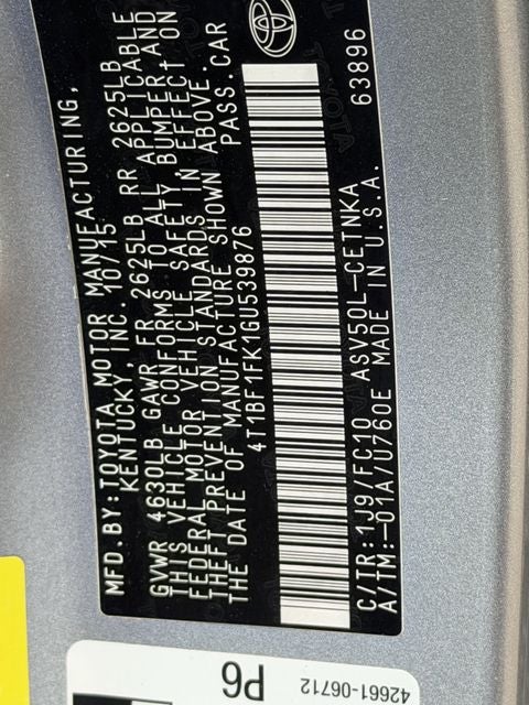 2016 Toyota Camry LE