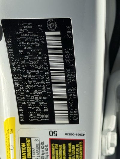 2022 Toyota Camry Hybrid LE