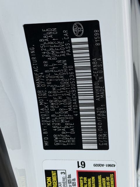 2025 Toyota Camry LE