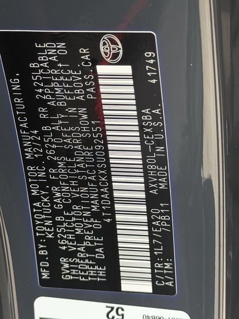 2025 Toyota Camry SE