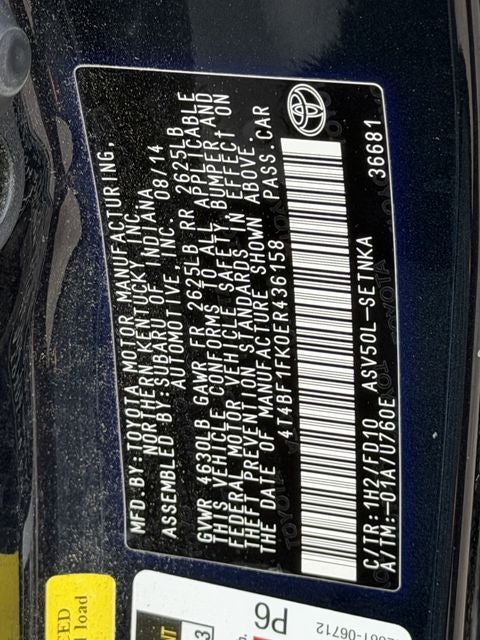 2014 Toyota Camry LE