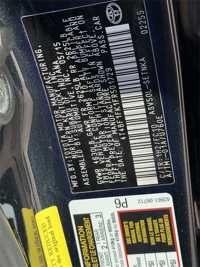 2015 Toyota Camry LE