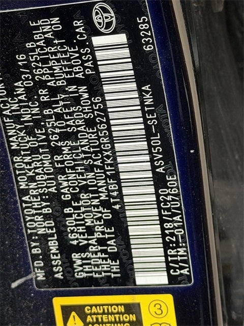 2016 Toyota Camry LE