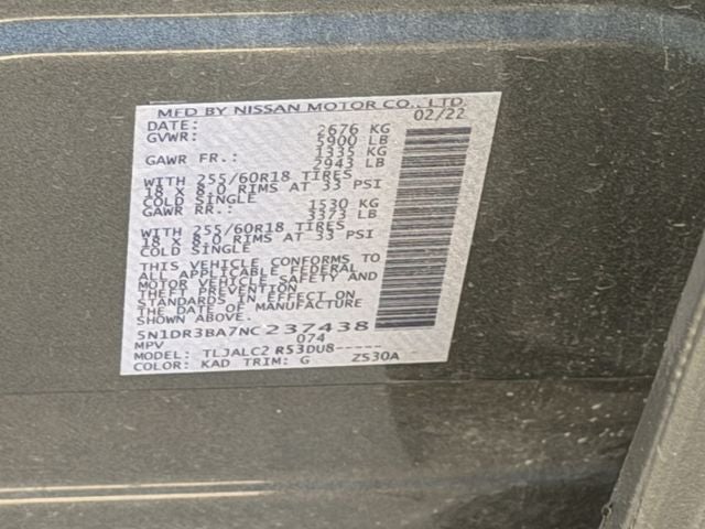 2022 Nissan Pathfinder SV