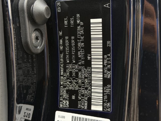 2026 Toyota Sienna Platinum 7 Passenger