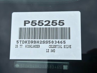 2025 Toyota Highlander LE