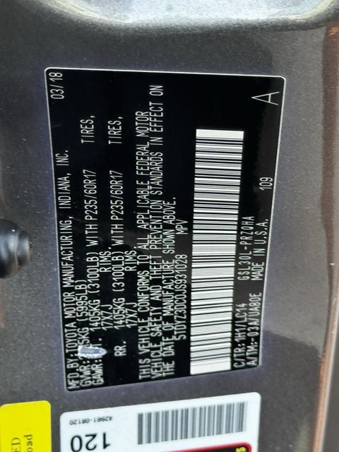 2018 Toyota Sienna XLE Premium 8 Passenger