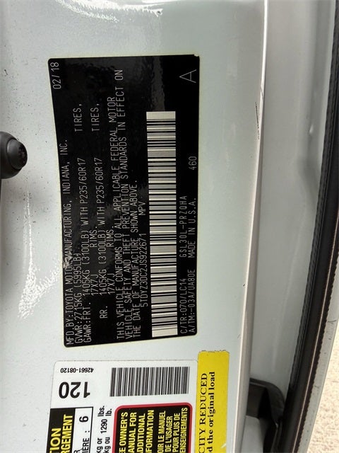 2018 Toyota Sienna XLE Premium 8 Passenger