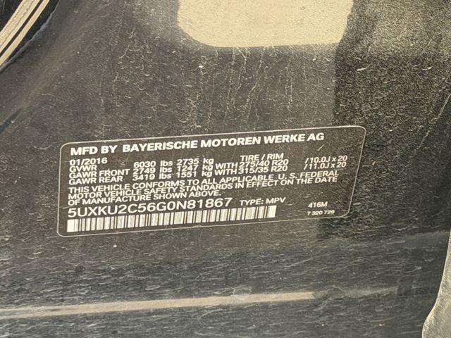 2016 BMW X6 xDrive35i