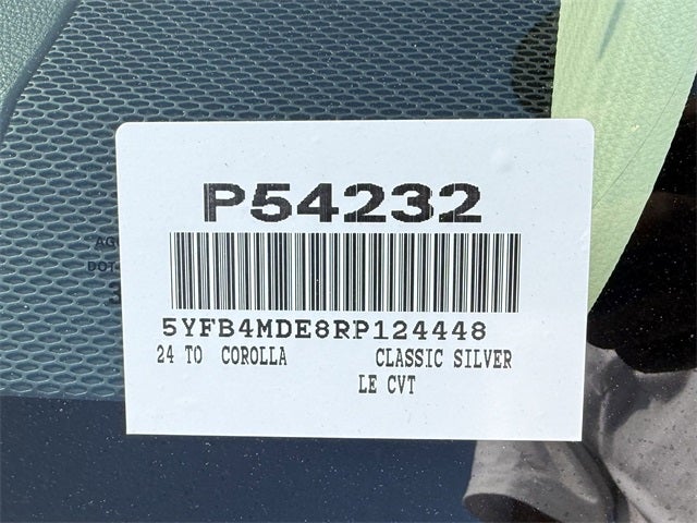 2024 Toyota Corolla LE