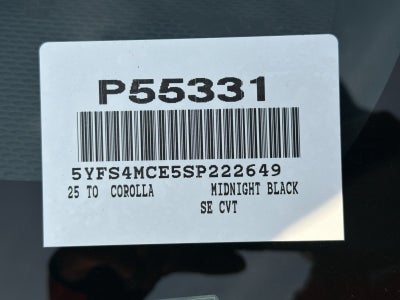 2025 Toyota Corolla SE
