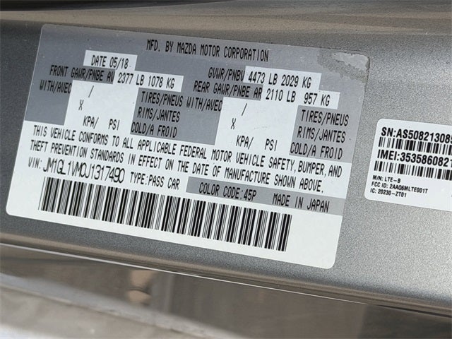 2018 Mazda Mazda6 Touring