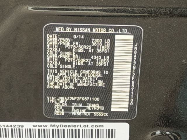 2015 INFINITI QX80 Base