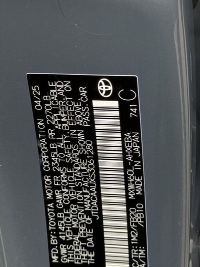 2025 Toyota Prius LE