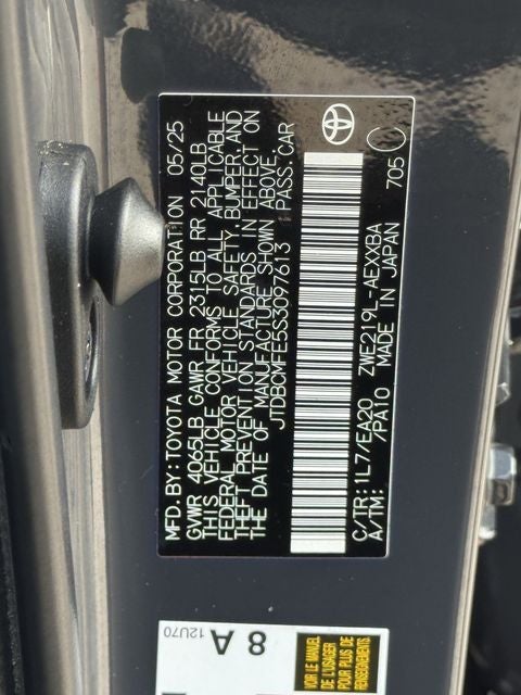 2025 Toyota Corolla Hybrid XLE