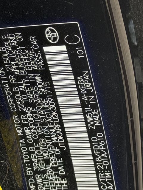 2019 Toyota Prius LE