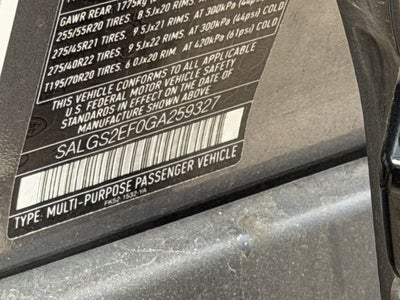 2016 Land Rover Range Rover 5.0L V8 Supercharged