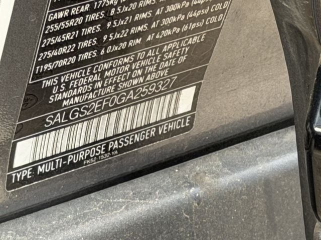 2016 Land Rover Range Rover 5.0L V8 Supercharged