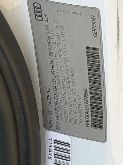 2016 Audi A6 2.0T Premium Plus quattro