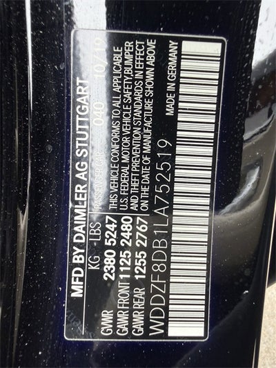 2020 Mercedes-Benz E-Class E 350