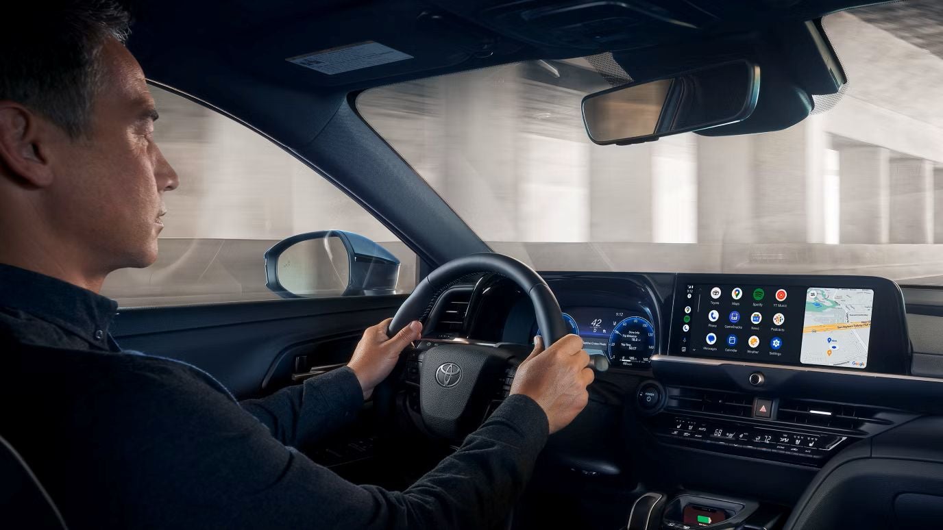 Interior view of the Toyota Crown dashboard