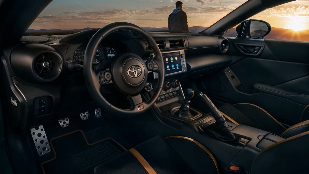 Interior view of the Toyota GR86 dashboard