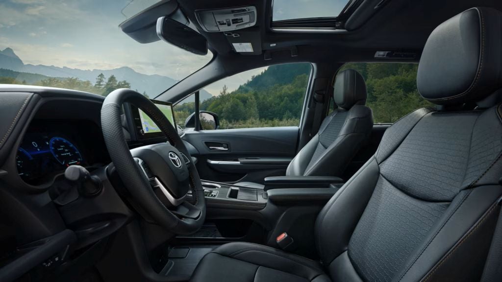 Interior view of the Toyota Sienna dashboard