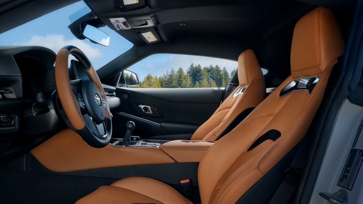 Interior view of the Toyota GR Supra dashboard