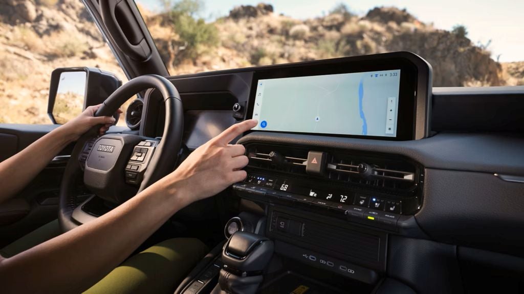 Interior view of the Toyota Land Cruiser dashboard