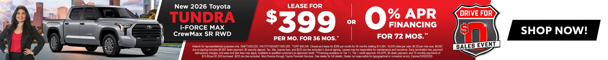 New Tundra i-FORCE MAX DRIVE FOR ZERO